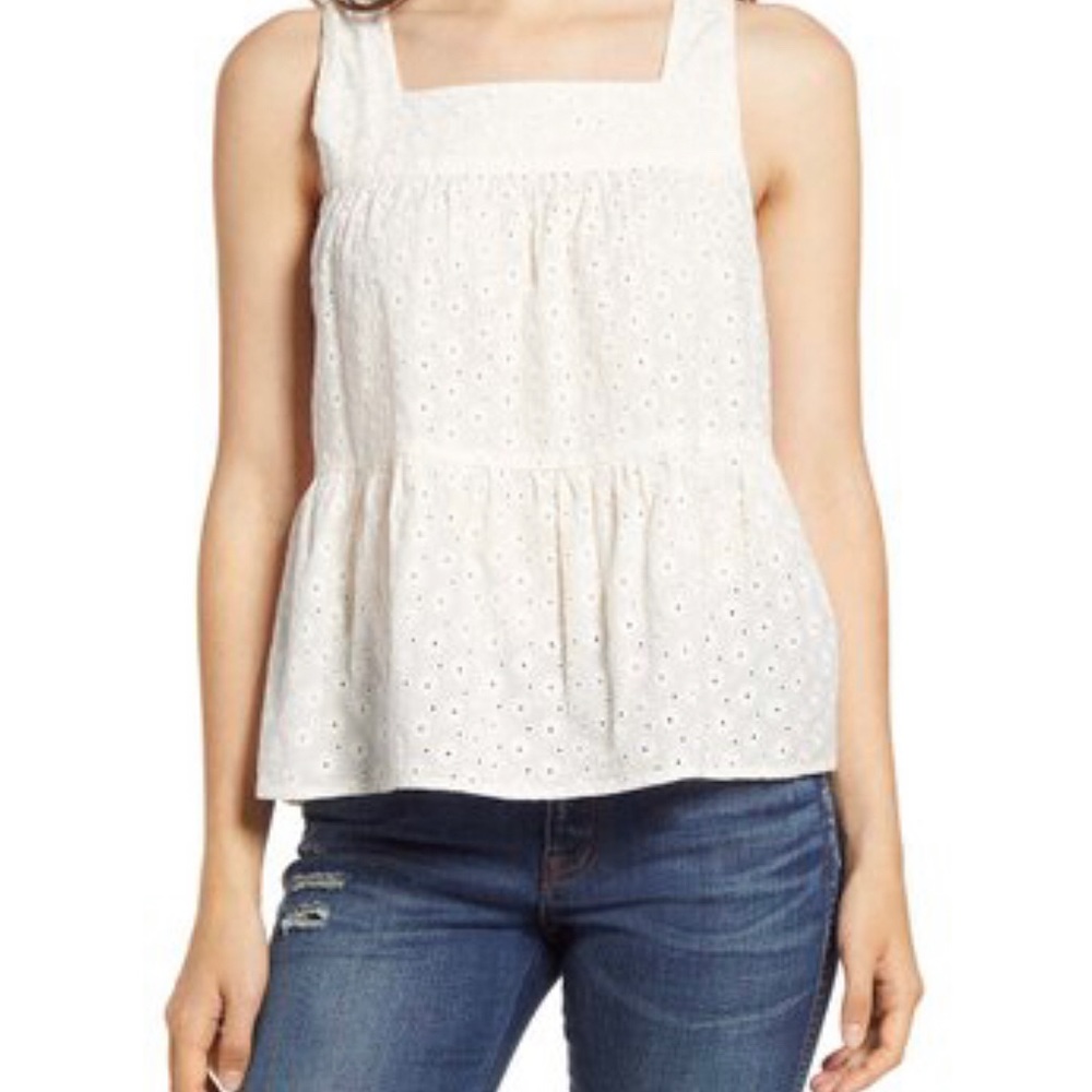 Off white sleeveless Madewell top